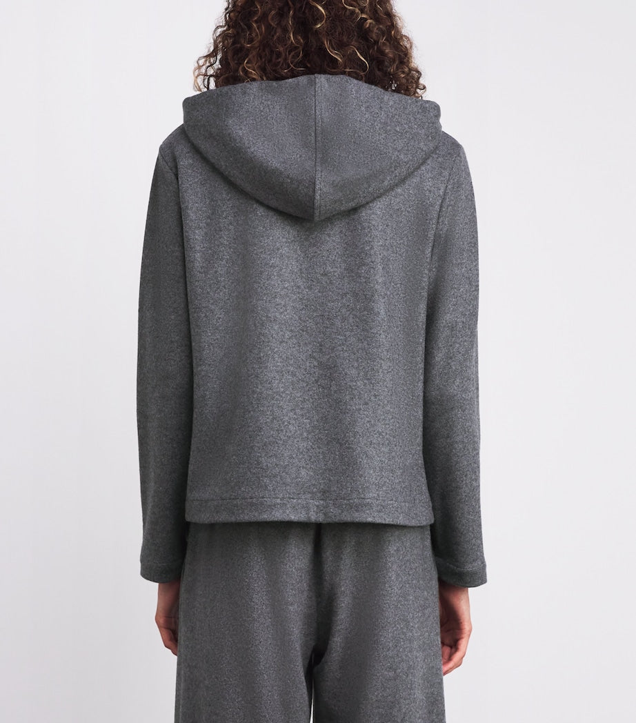 Grey Kid Cashmere Hoodie