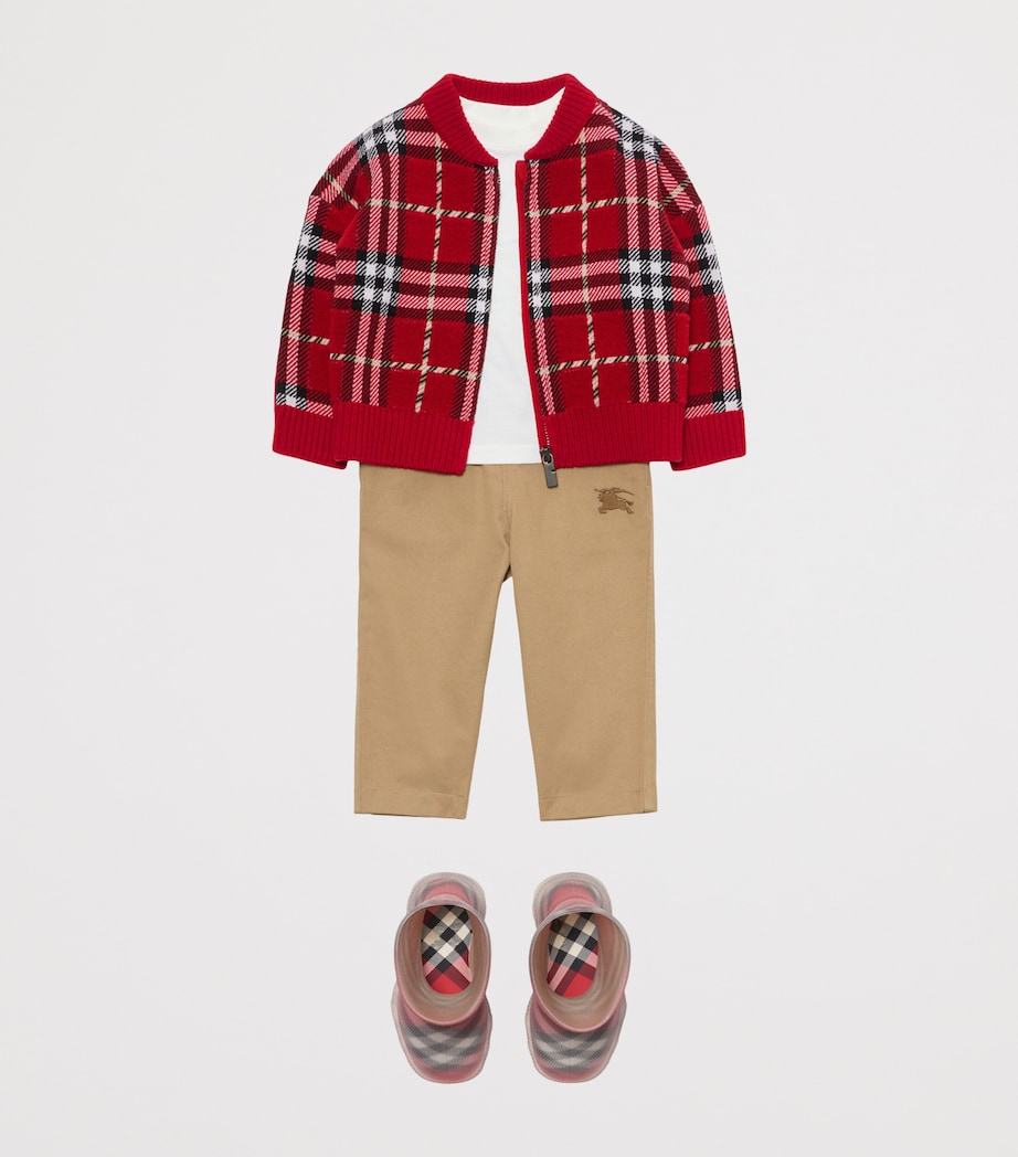 Burberry Kids Wool Check Bomber Jacket (6-24 Months)