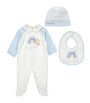 Cotton All-In-One, Hat and Bib Set (1-9 Months)