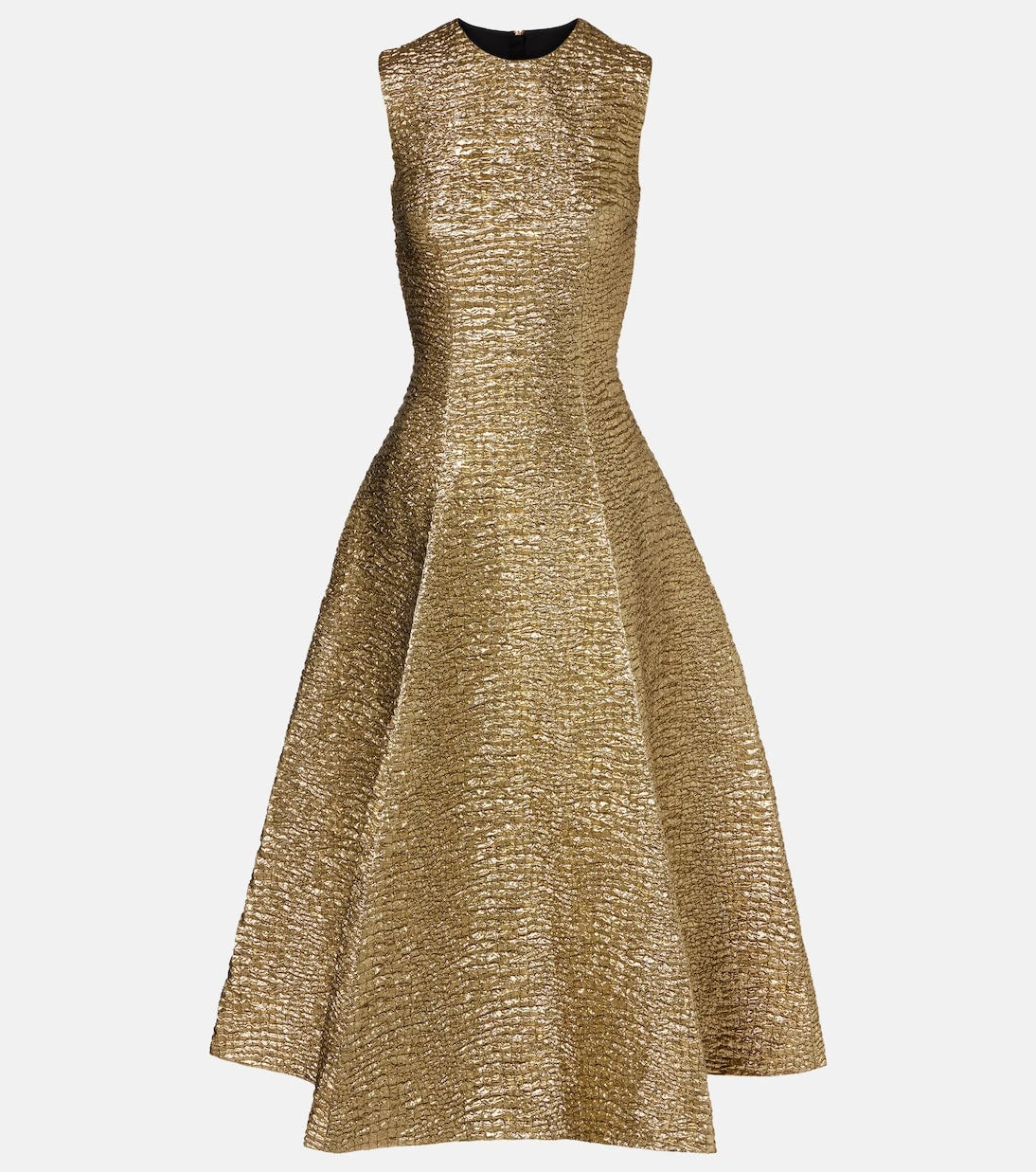 Emilia Wickstead - Mara metallic-effect seersucker midi dress