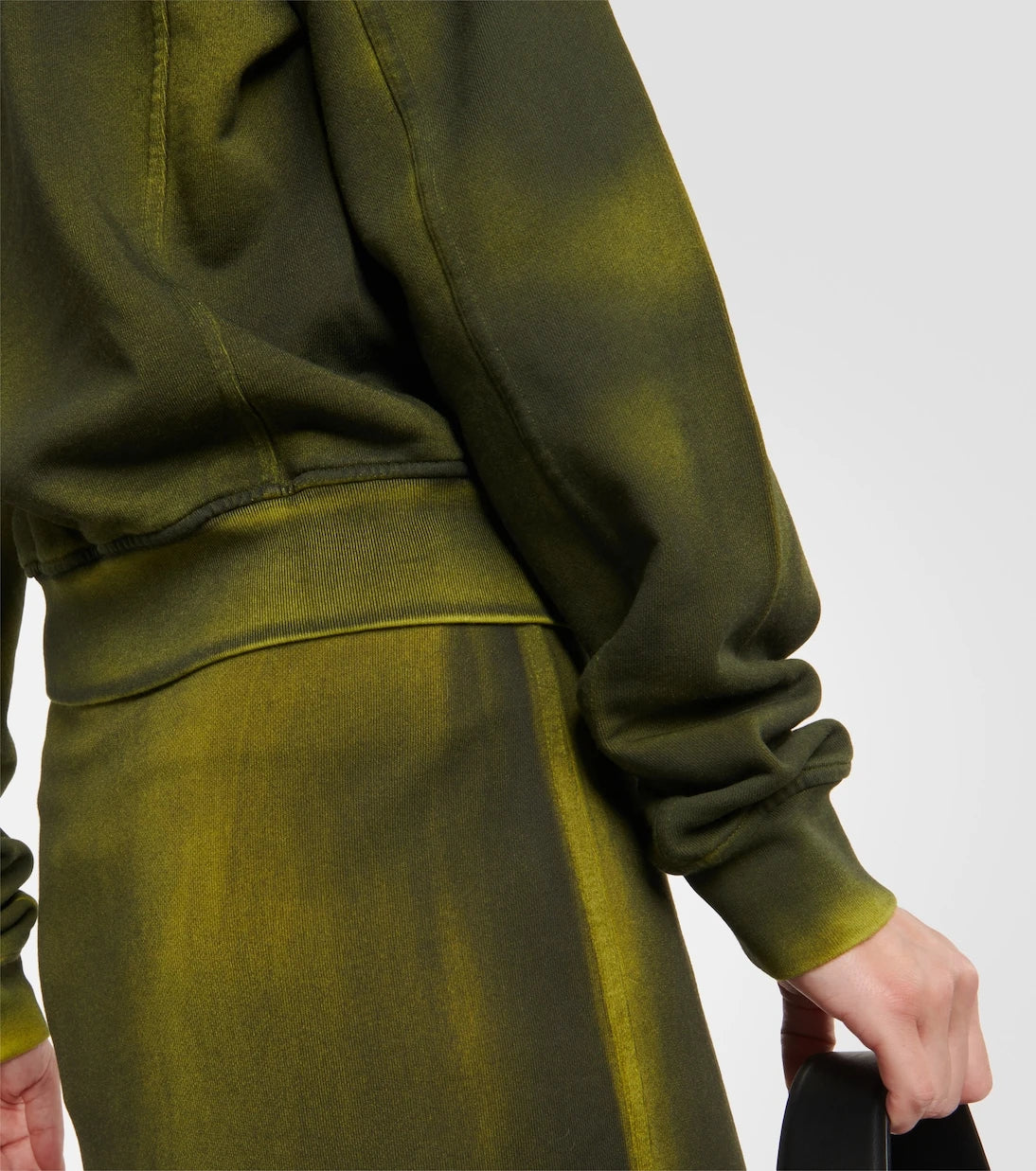 Acne Studios - سويت شيرت من القطن والصوف بسحاب