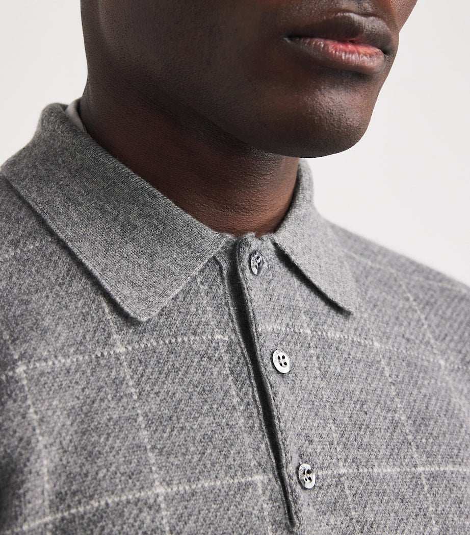 Cashmere Check Polo Shirt