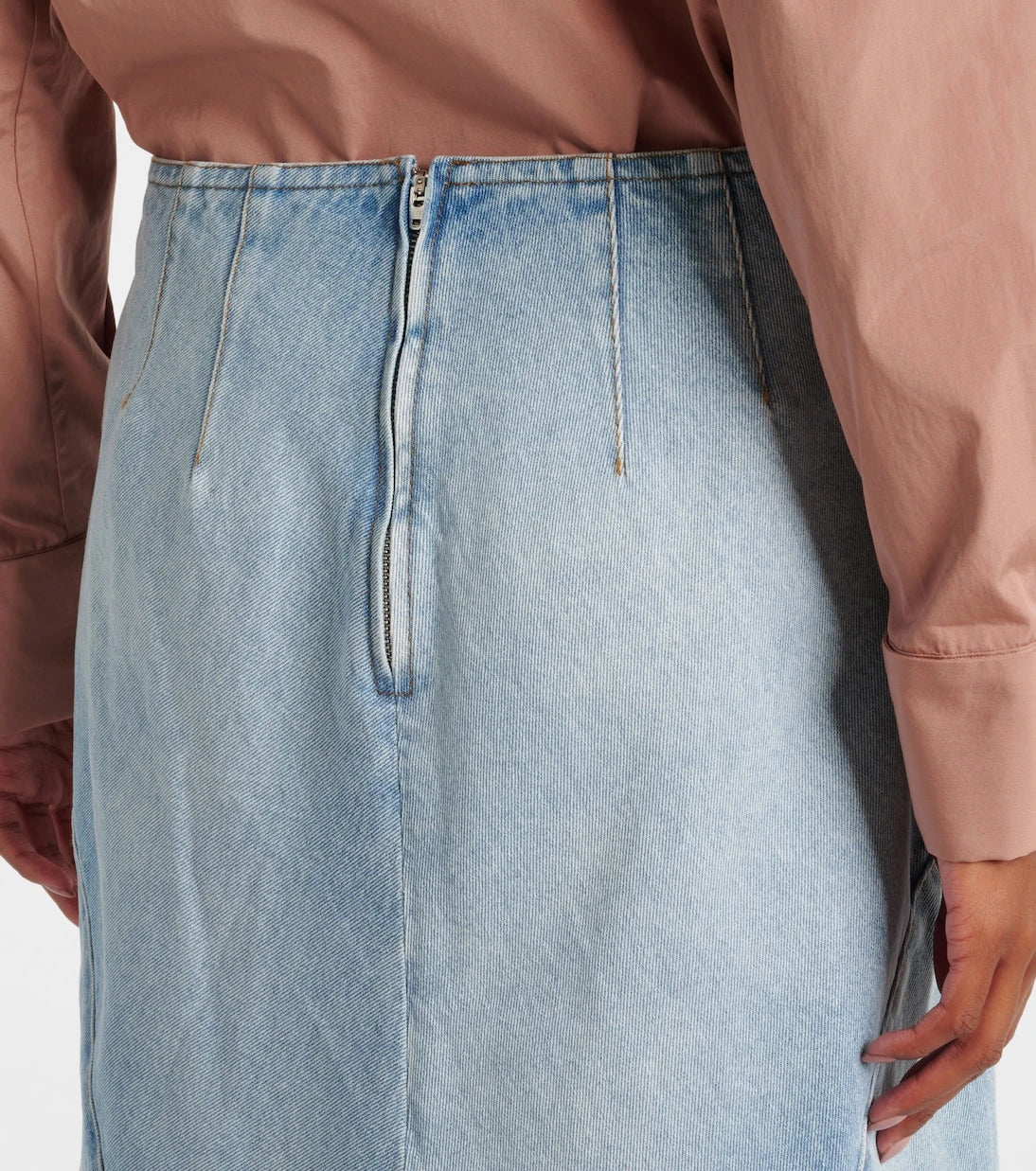 Dries Van Noten - Denim midi skirt