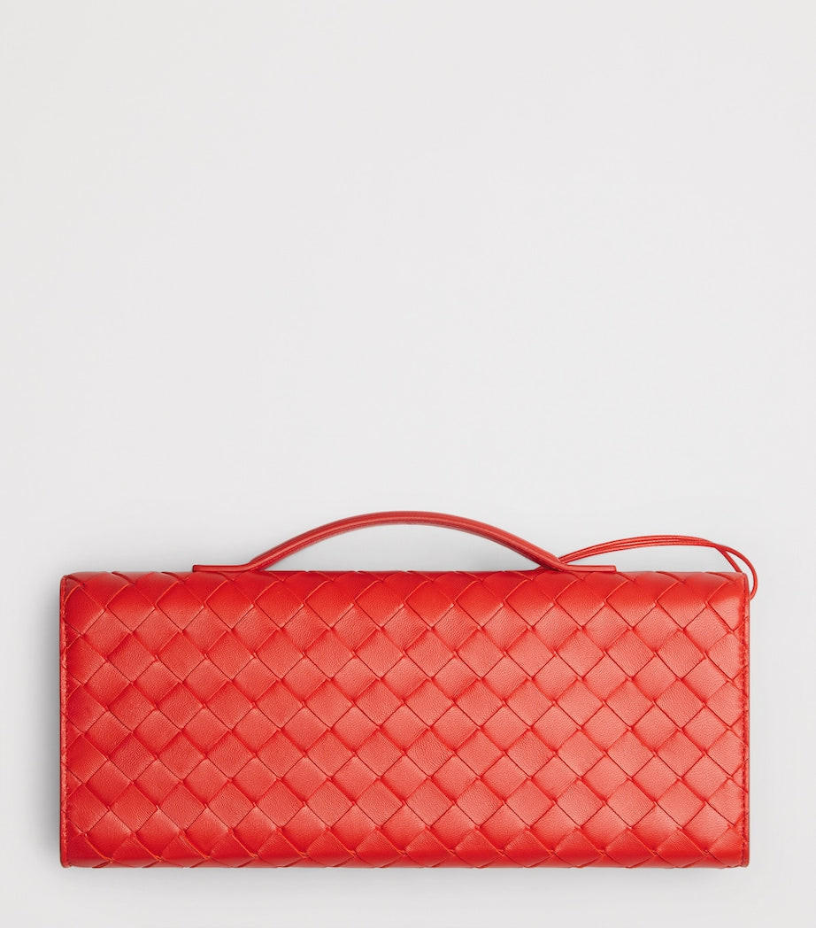 Red Leather Andiamo Clutch Bag