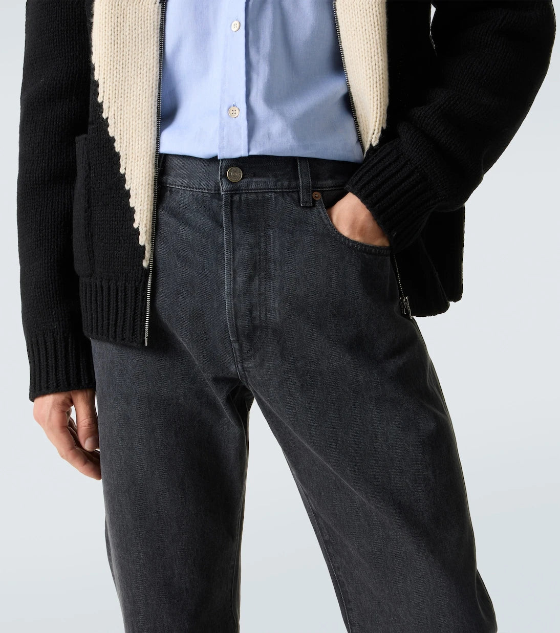 Valentino - Mid-rise straight jeans