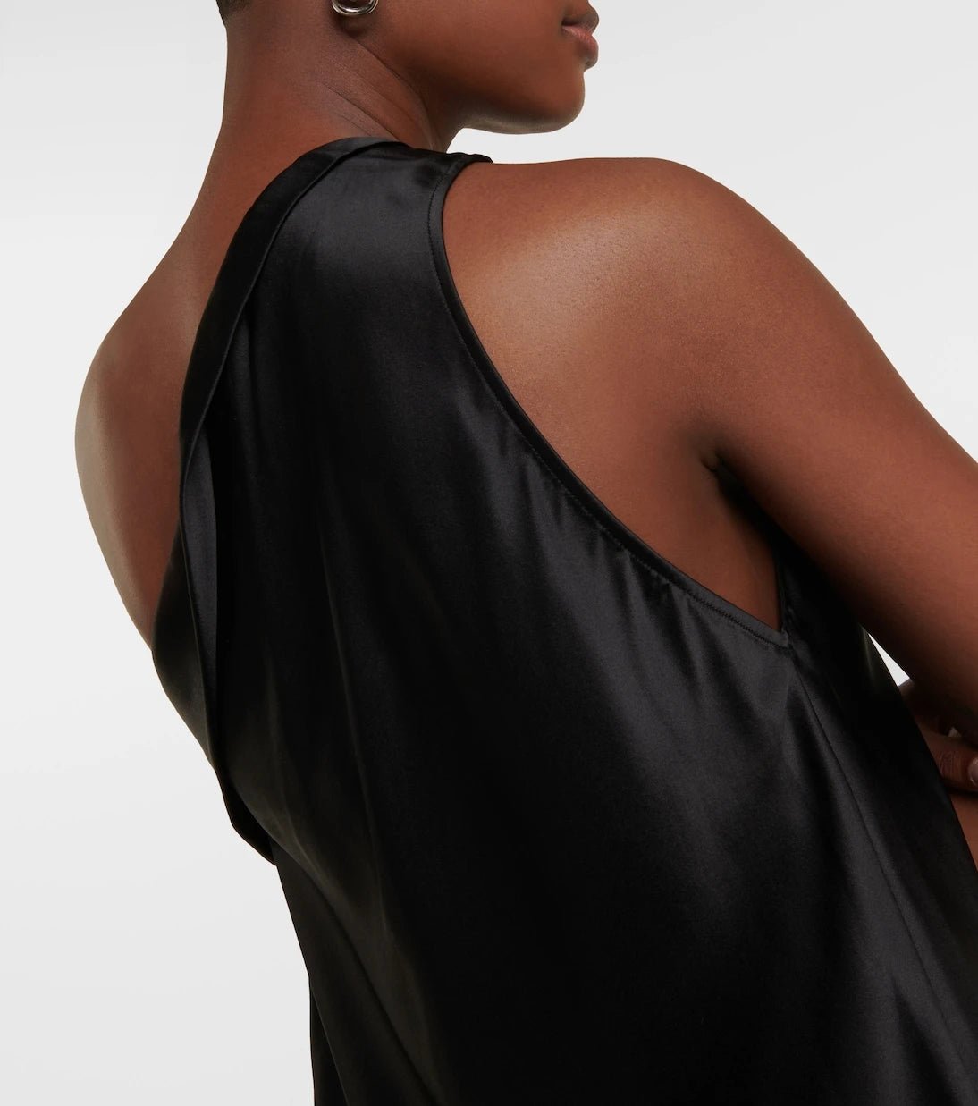 The Sei - Draped one-shoulder silk satin top