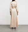 Eleventy Beige Silk Long-Sleeve Maxi Dress