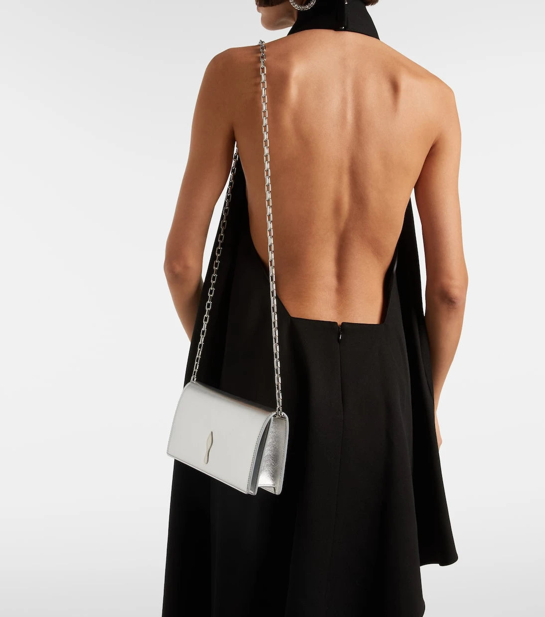 Christian Louboutin - Bettina metallic leather clutch