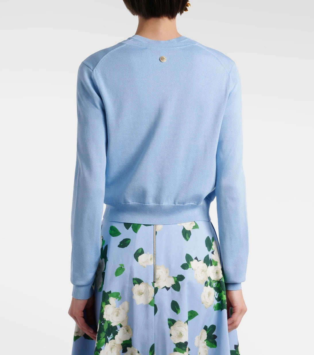 Carolina Herrera - Cropped silk and cotton cardigan