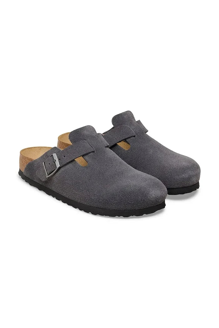Birkenstock чехли сабо от велур Boston