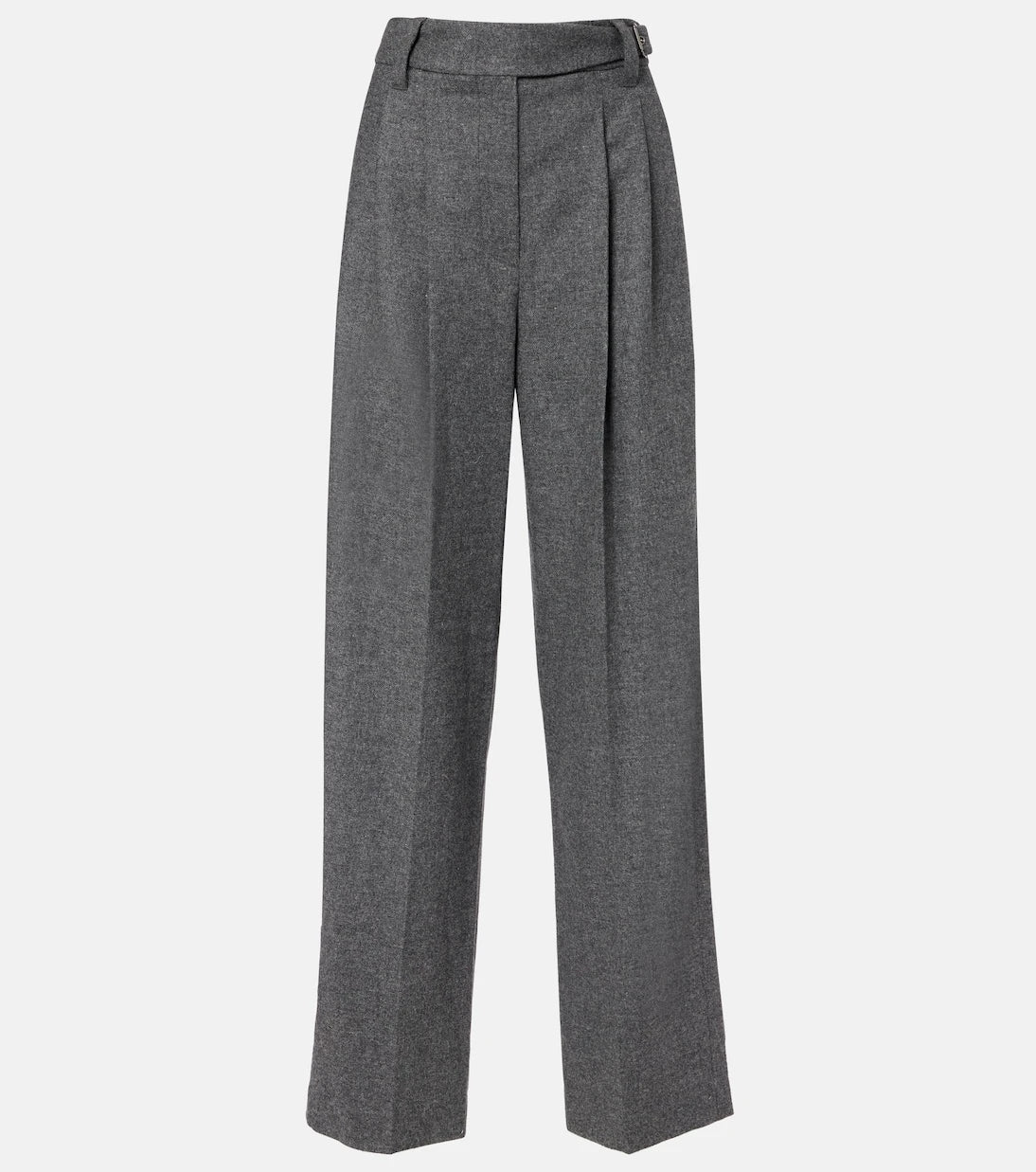 Brunello Cucinelli - Pleated wool and cashmere wide-leg pants