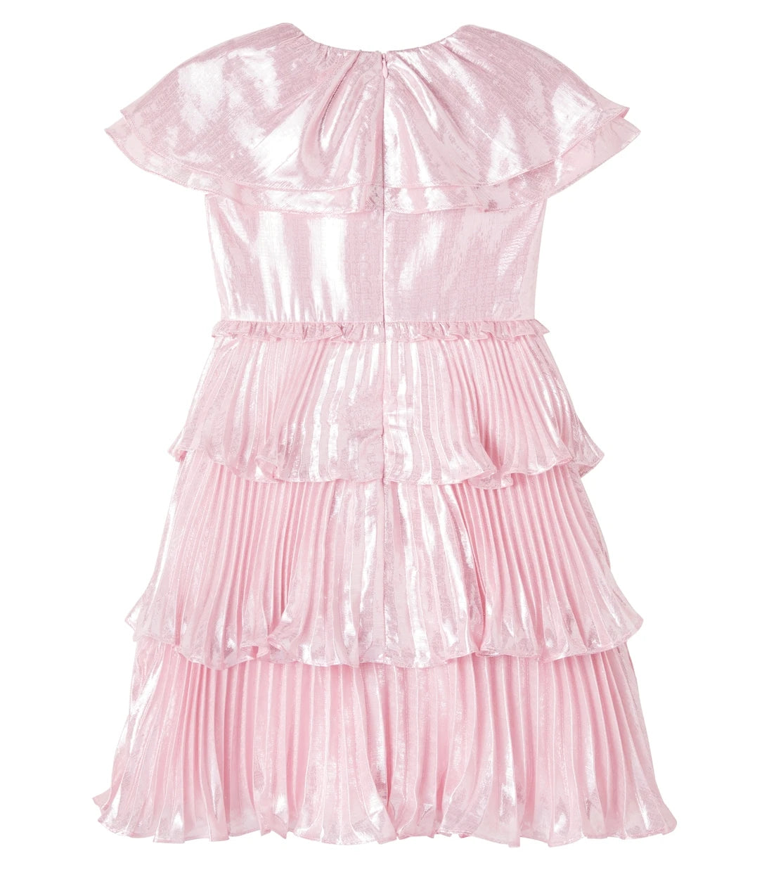 Self-Portrait Kids - Tiered silk-blend dress
