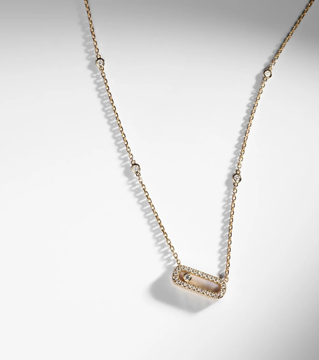 Messika - Move Uno 18kt gold necklace with diamonds