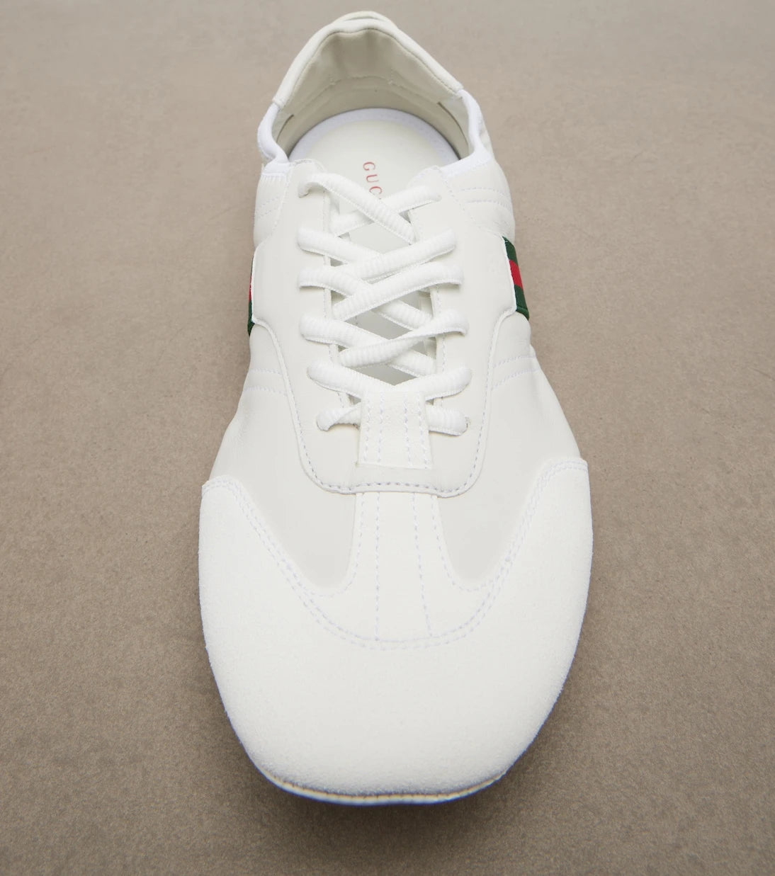Gucci - Flex suede-trimmed leather sneakers