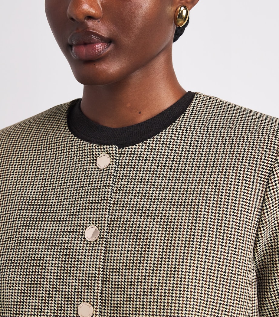 Multi Houndstooth Cropped Jacket