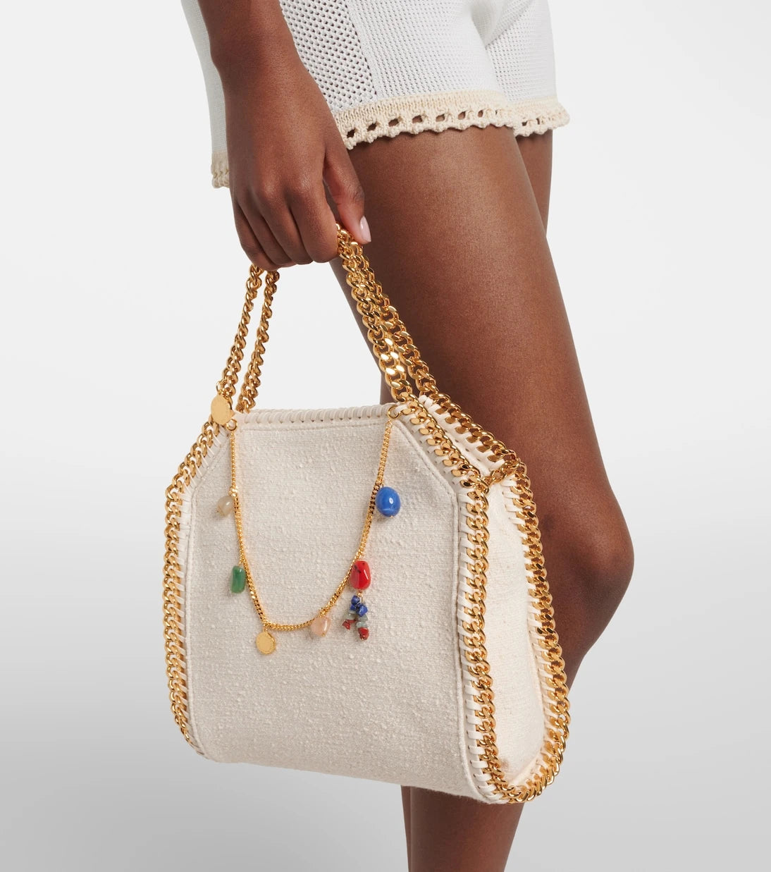 Stella McCartney - Falabella Mini embellished top-handle bag