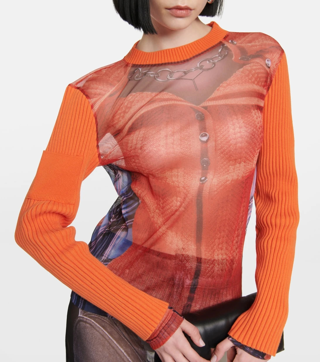 Y/Project - x Jean Paul Gaultier Trompe L'Oeil top