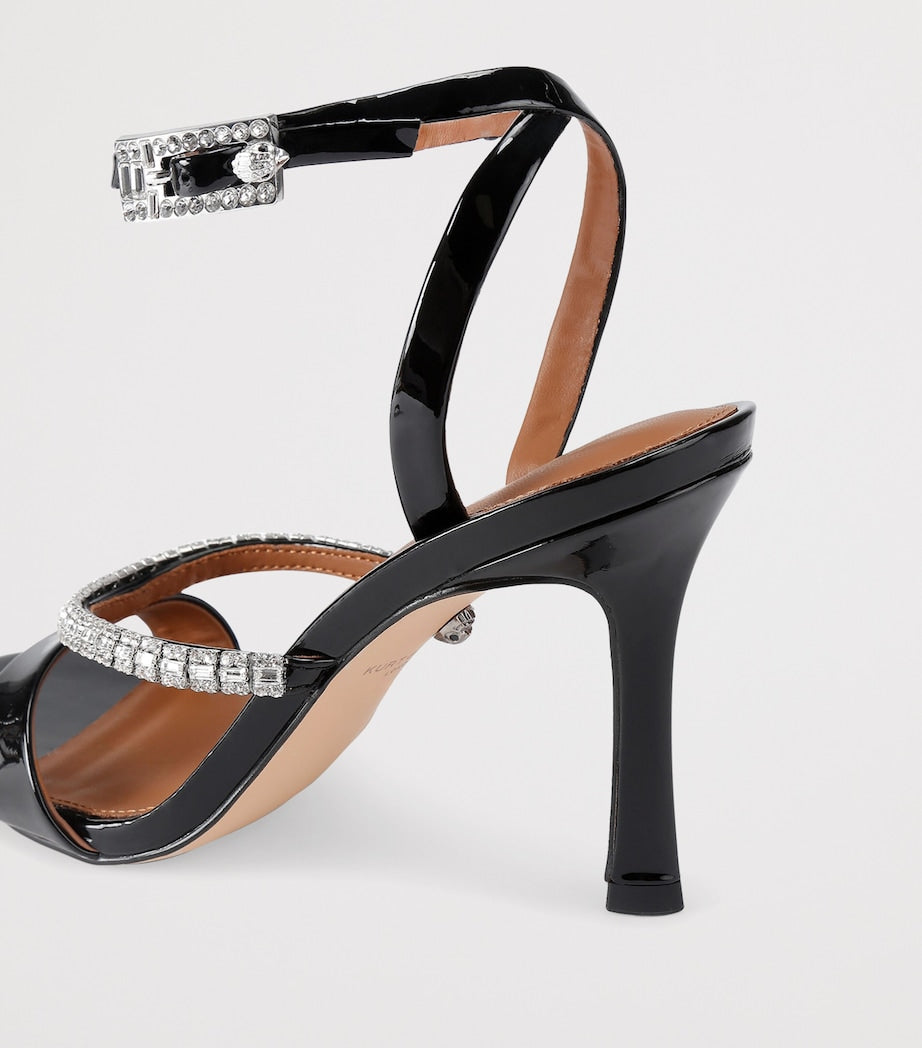Patent Leather Embellished Sandals 90