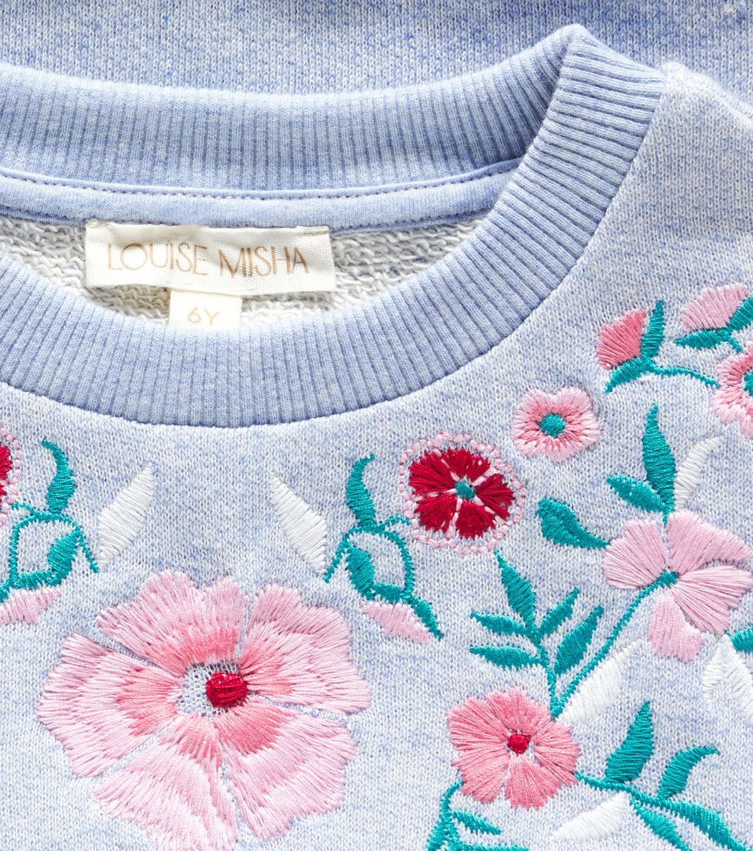 Louise Misha - Rosalia embroidered cotton terry sweatshirt