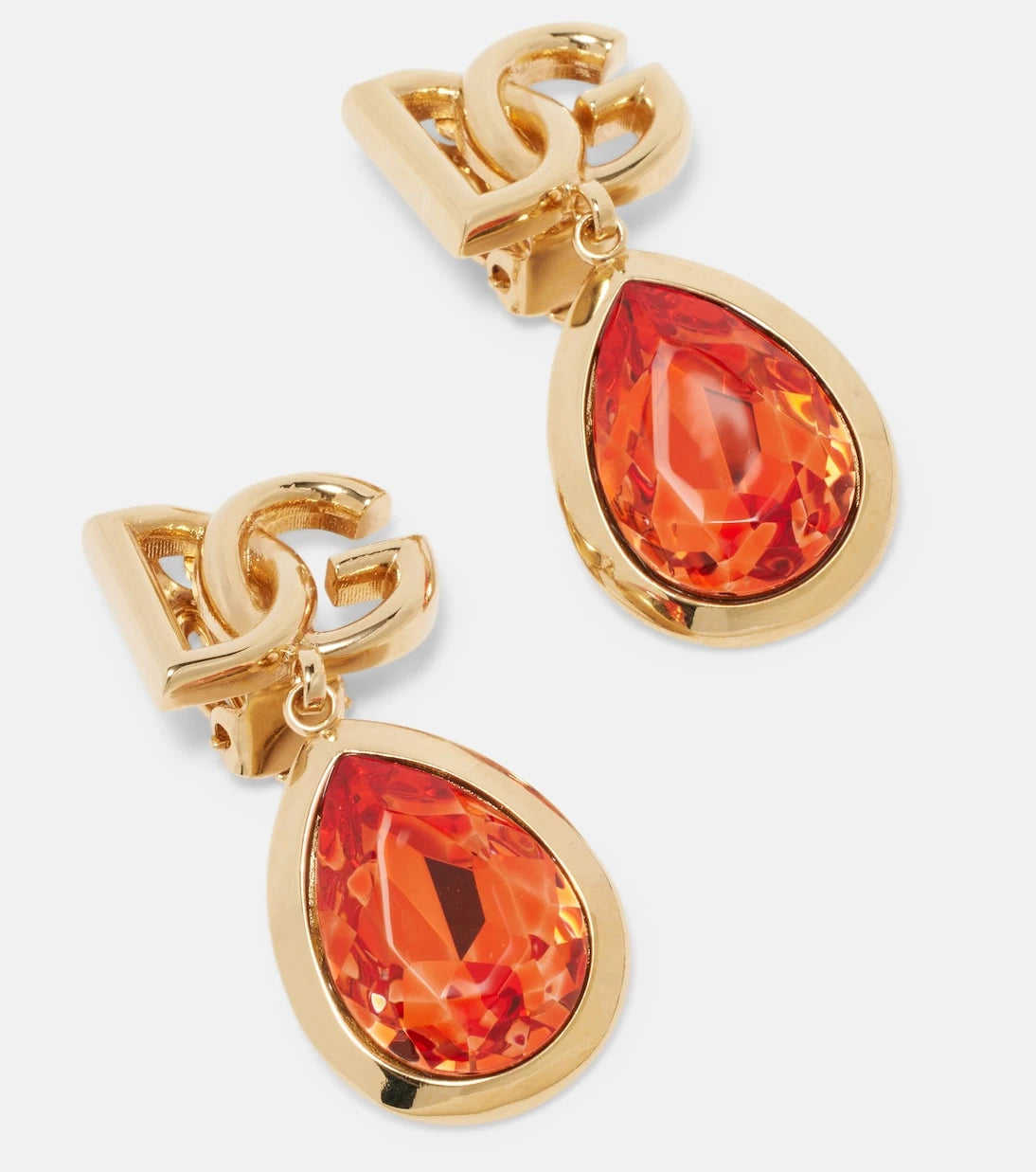Dolce&Gabbana - DG embellished clip-on earrings