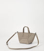 Brunello Cucinelli Brown Croc-Embossed Leather Duo Mini Bag