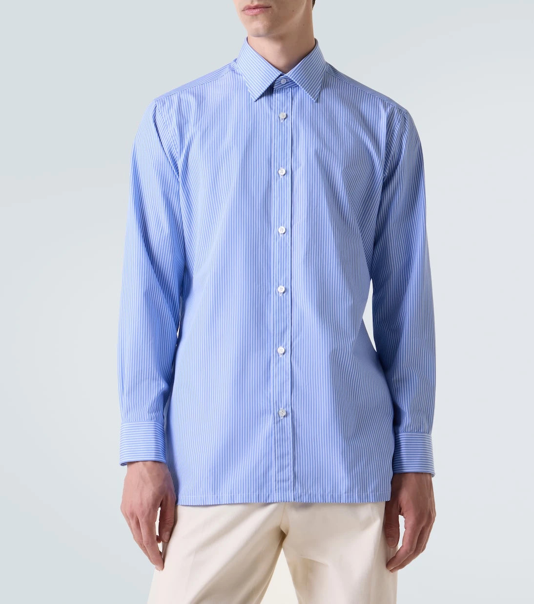 Charvet - Striped cotton poplin shirt