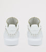 McQueen White Leather Studded Sprint Runner Sneakers