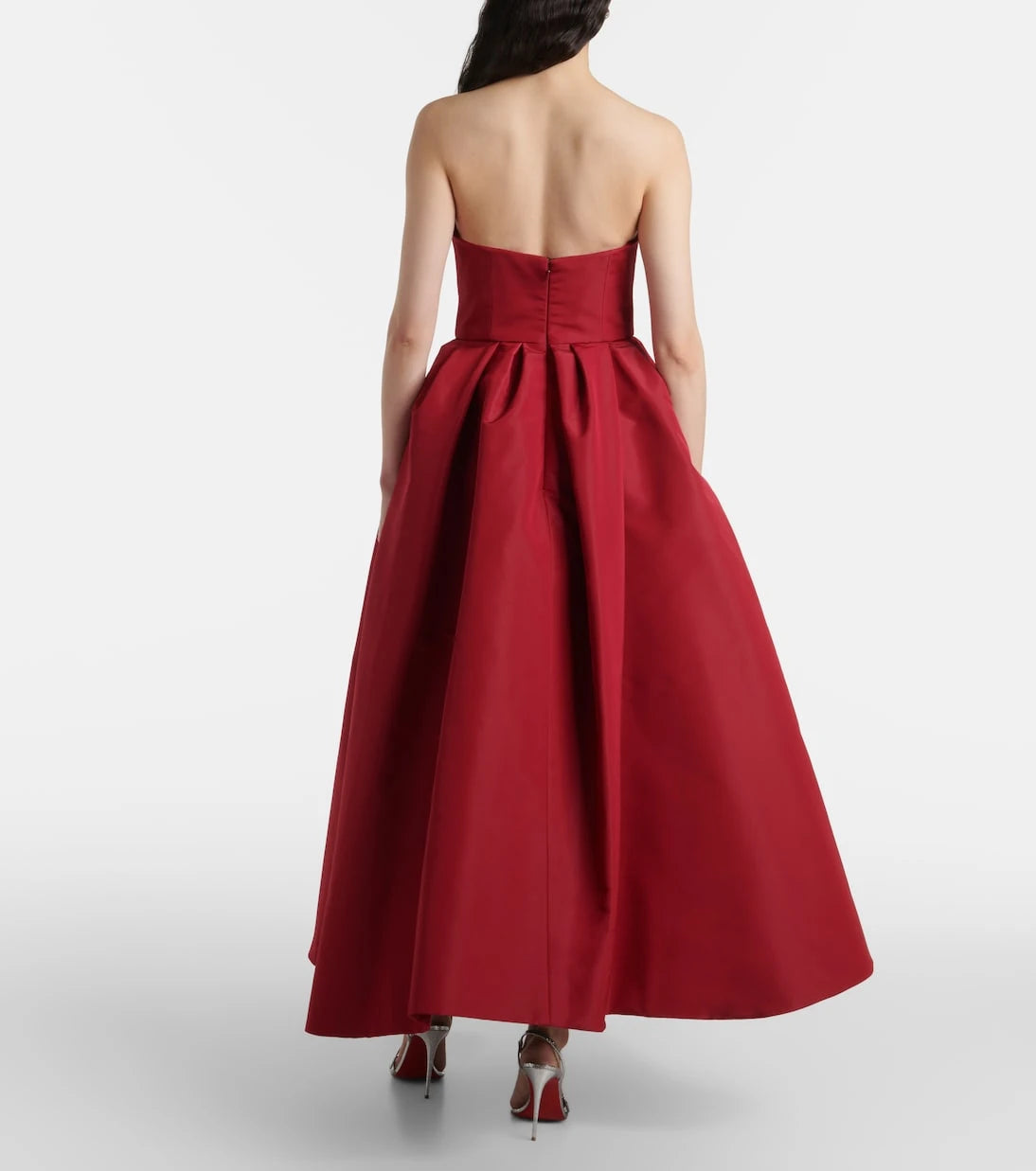 Carolina Herrera - Strapless belted silk cocktail dress