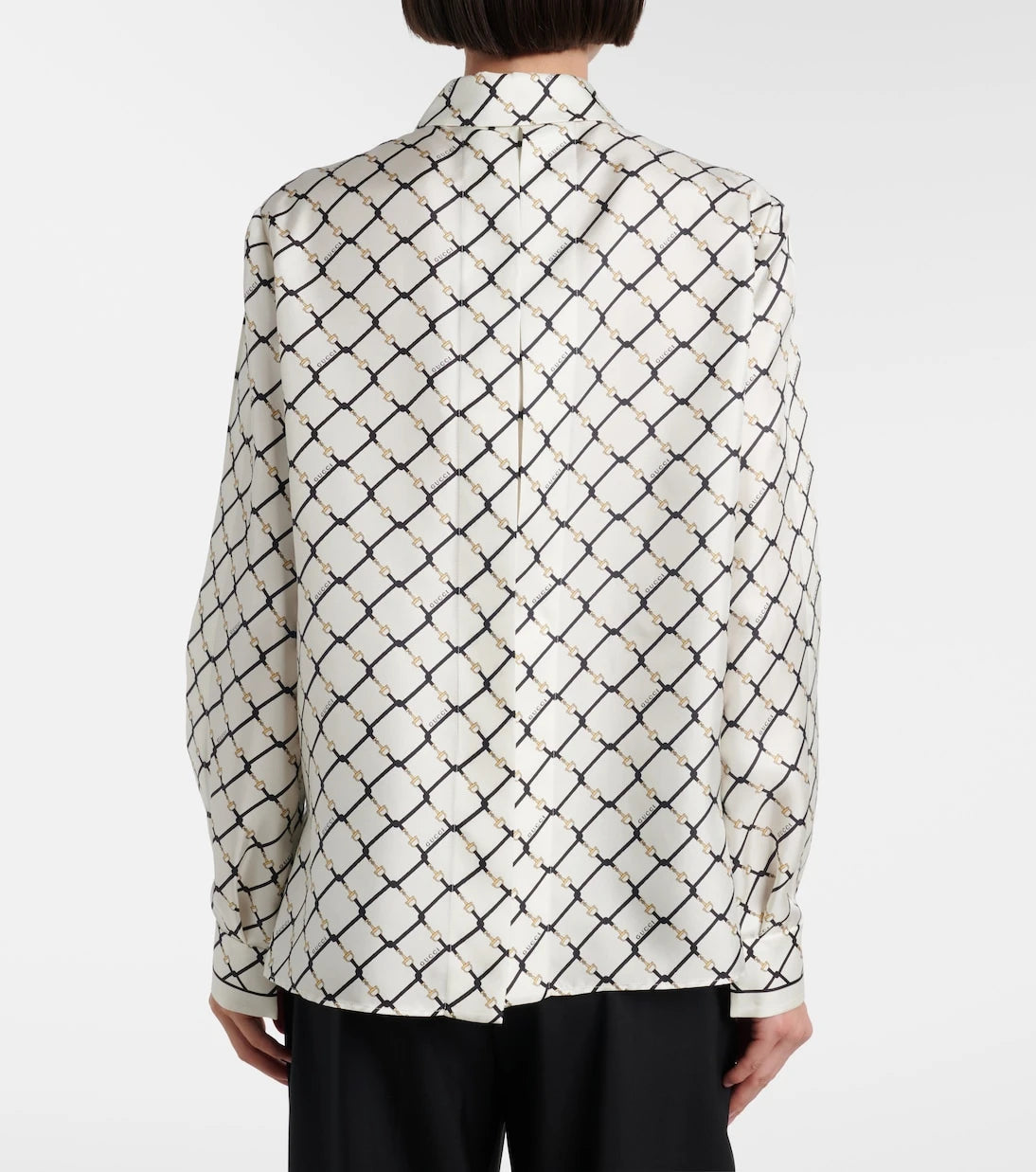 Gucci - Gucci Horsebit silk twill shirt