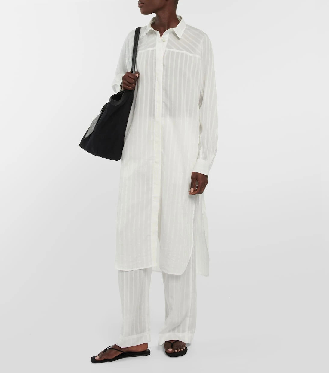 Toteme - Striped jacquard shirt dress