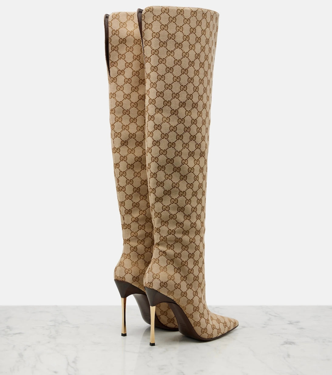 Gucci - Bombshell GG Canvas over-the-knee boots