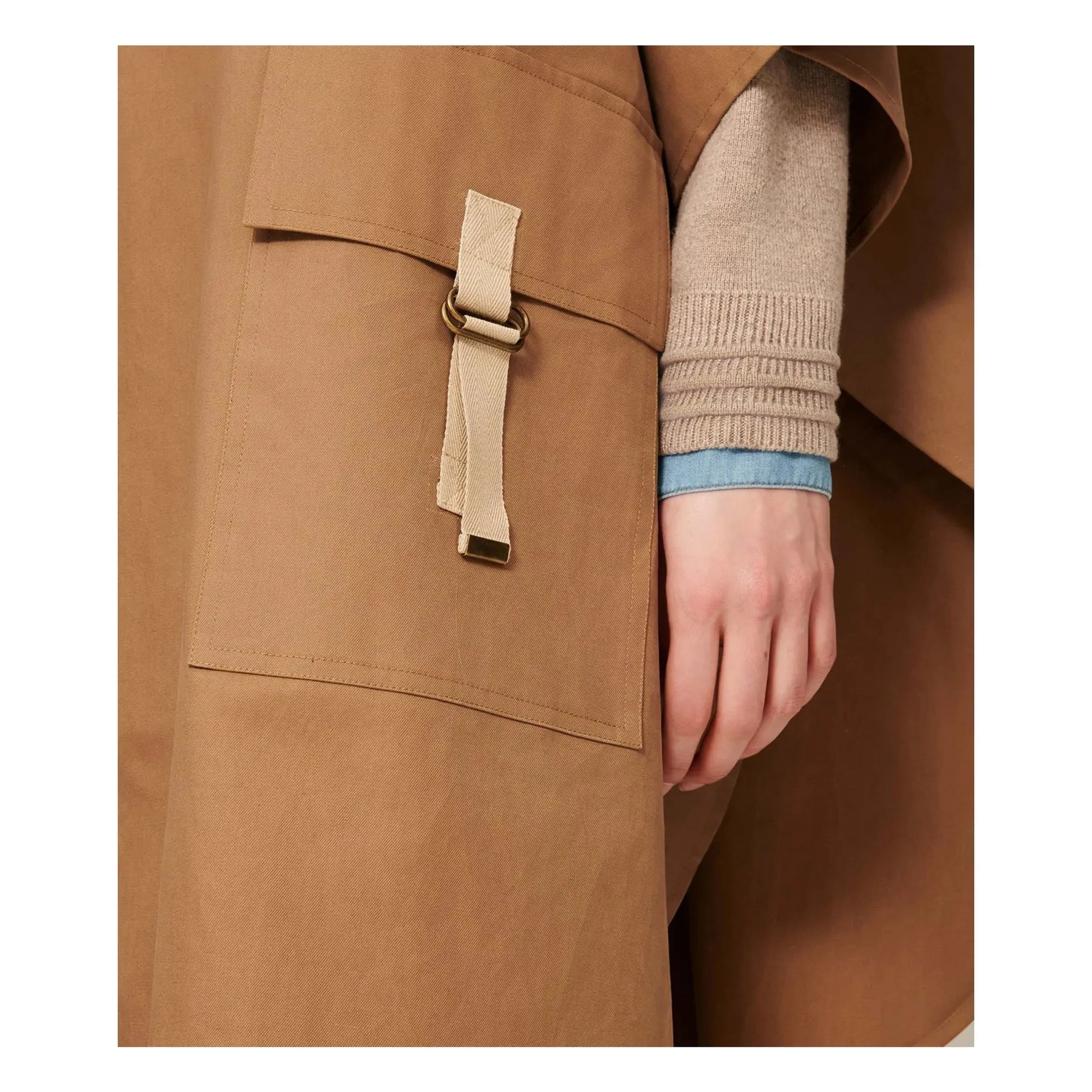 Sessùn - Castelwick Organic Cotton Cape | Camel