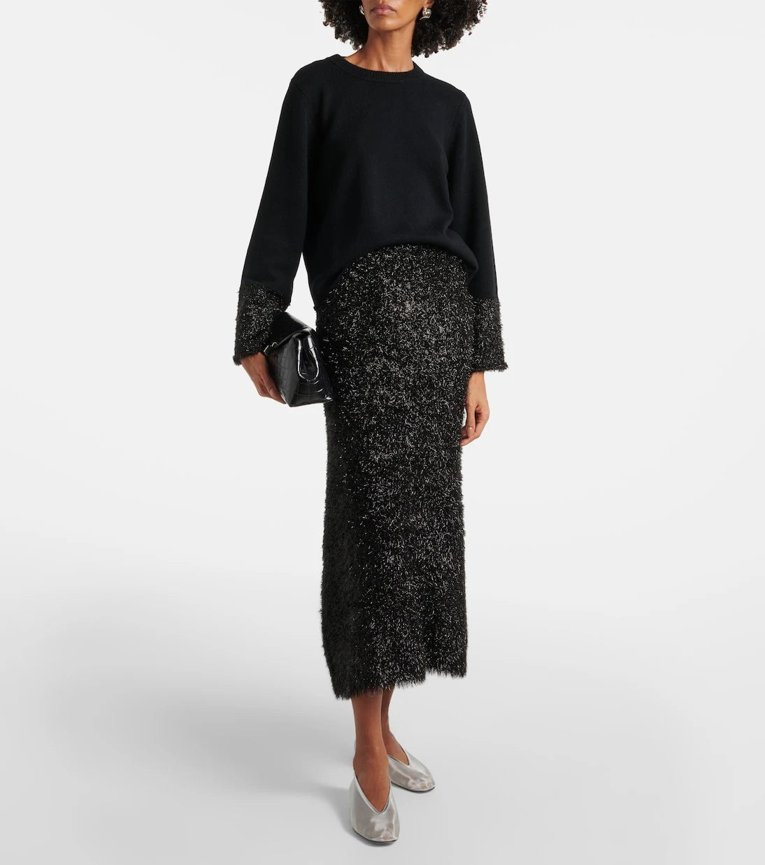 Jardin des Orangers - Lamé-trimmed sweater