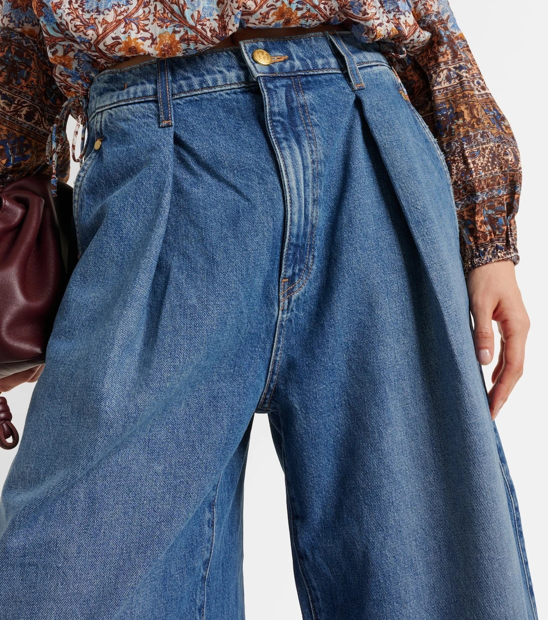 Ulla Johnson - April pleated wide-leg jeans