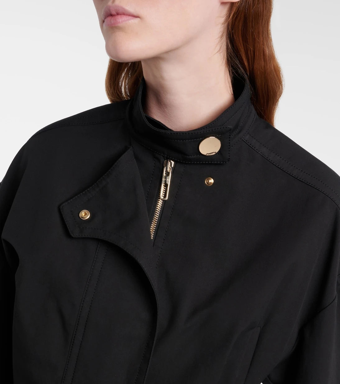 Sportmax - جاكيت بومبر ريفيرا من القطن بقصة كبيرة