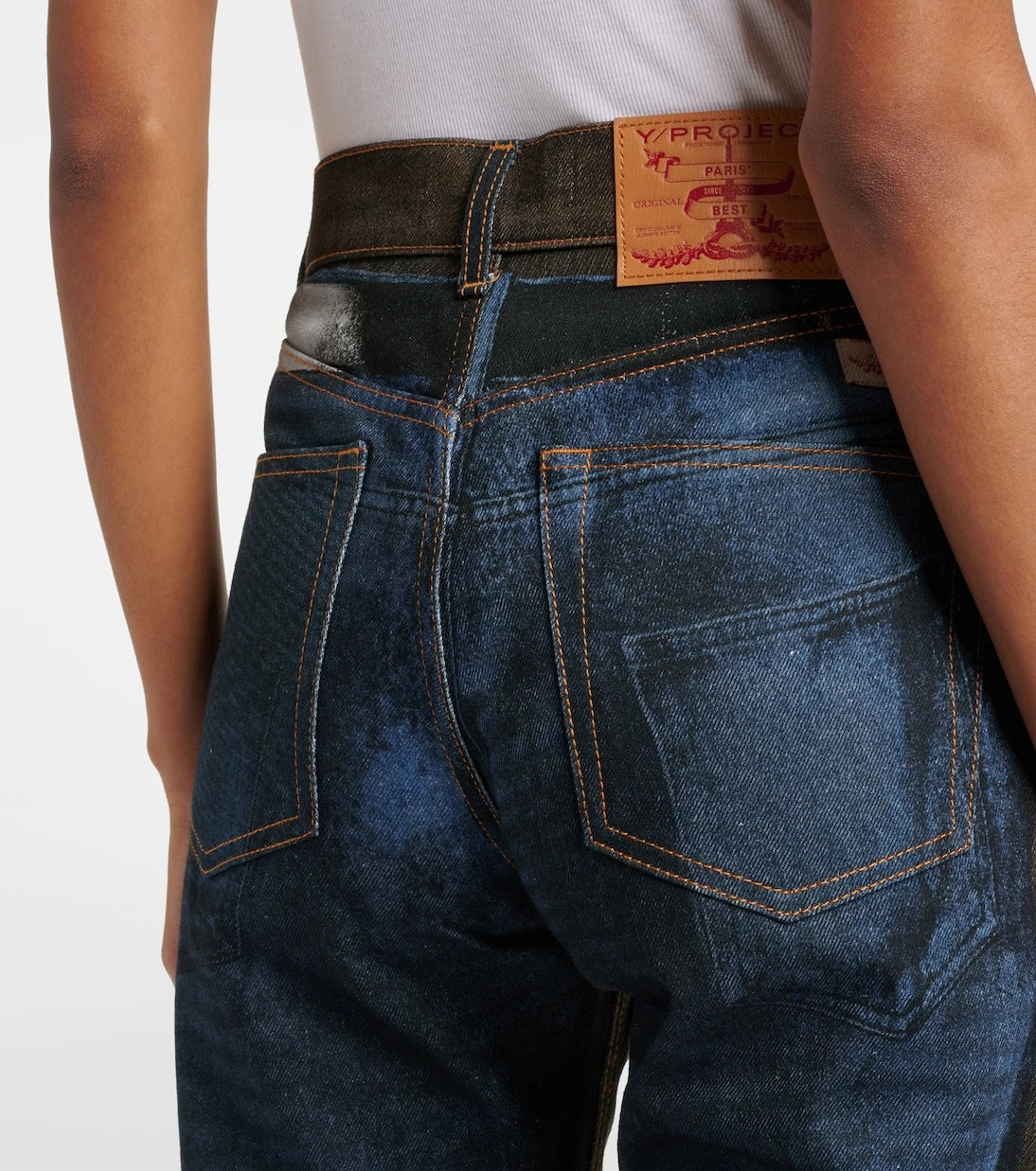 Y/Project - Printed straight jeans