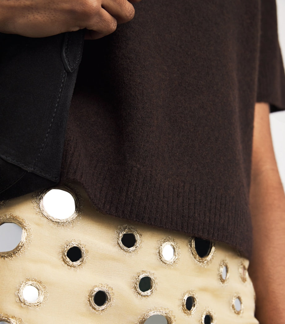 ME+EM Brown Felted Merino Wool T-Shirt