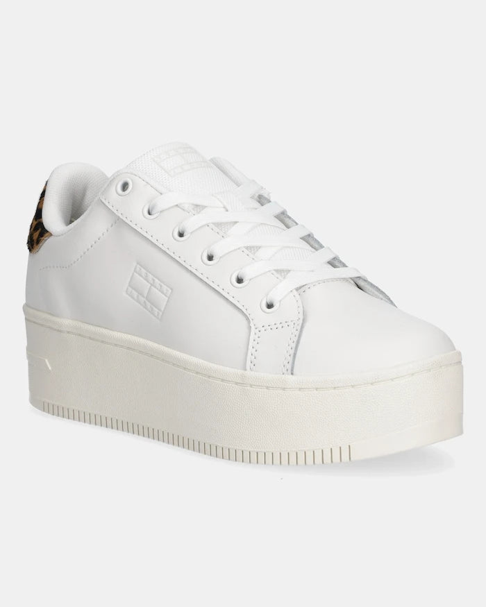 Tommy Jeans TJW FLATFORM LEOPARD SNEAKER Deri Spor Ayakkabı