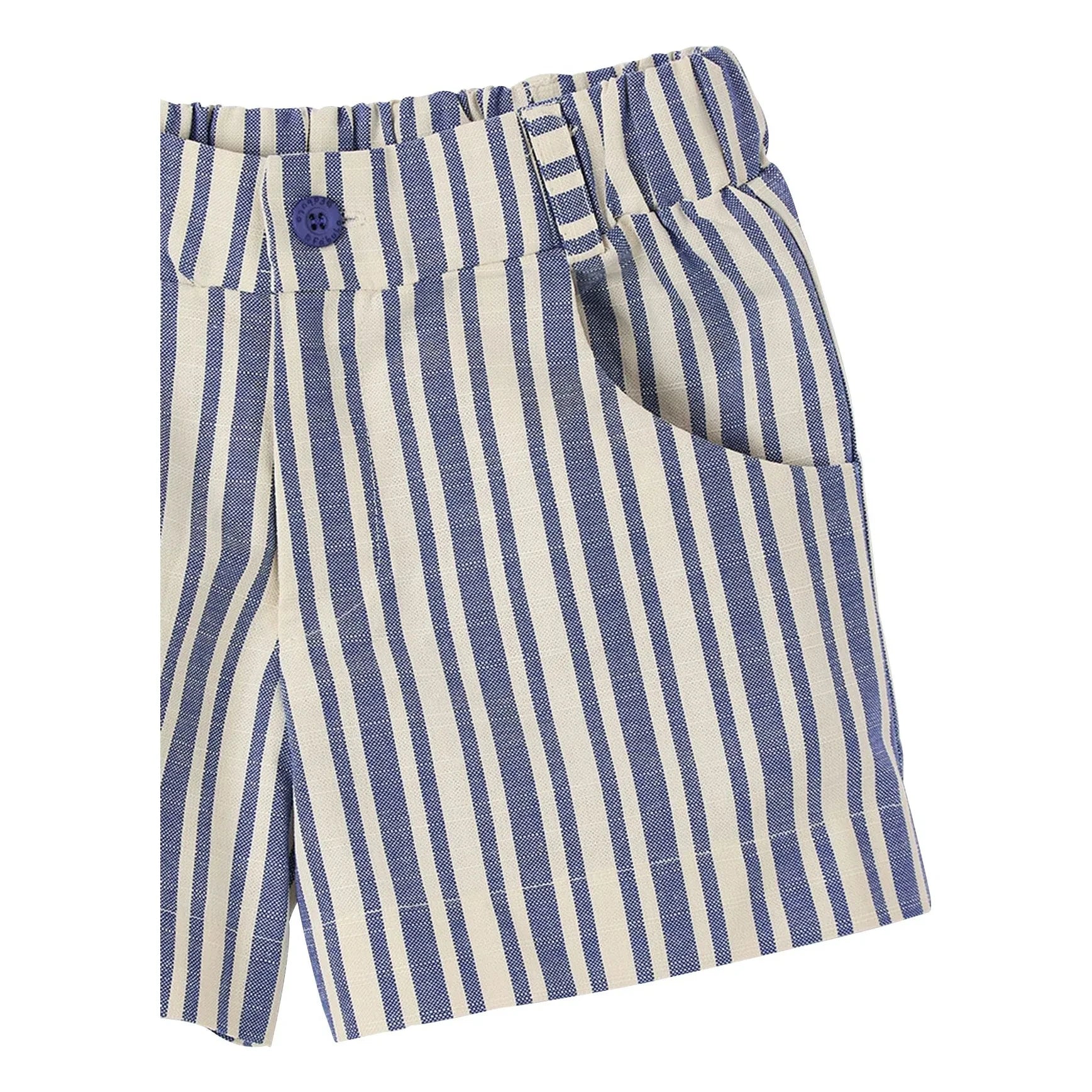 Fabula - Striped Wide Short | Light Blue