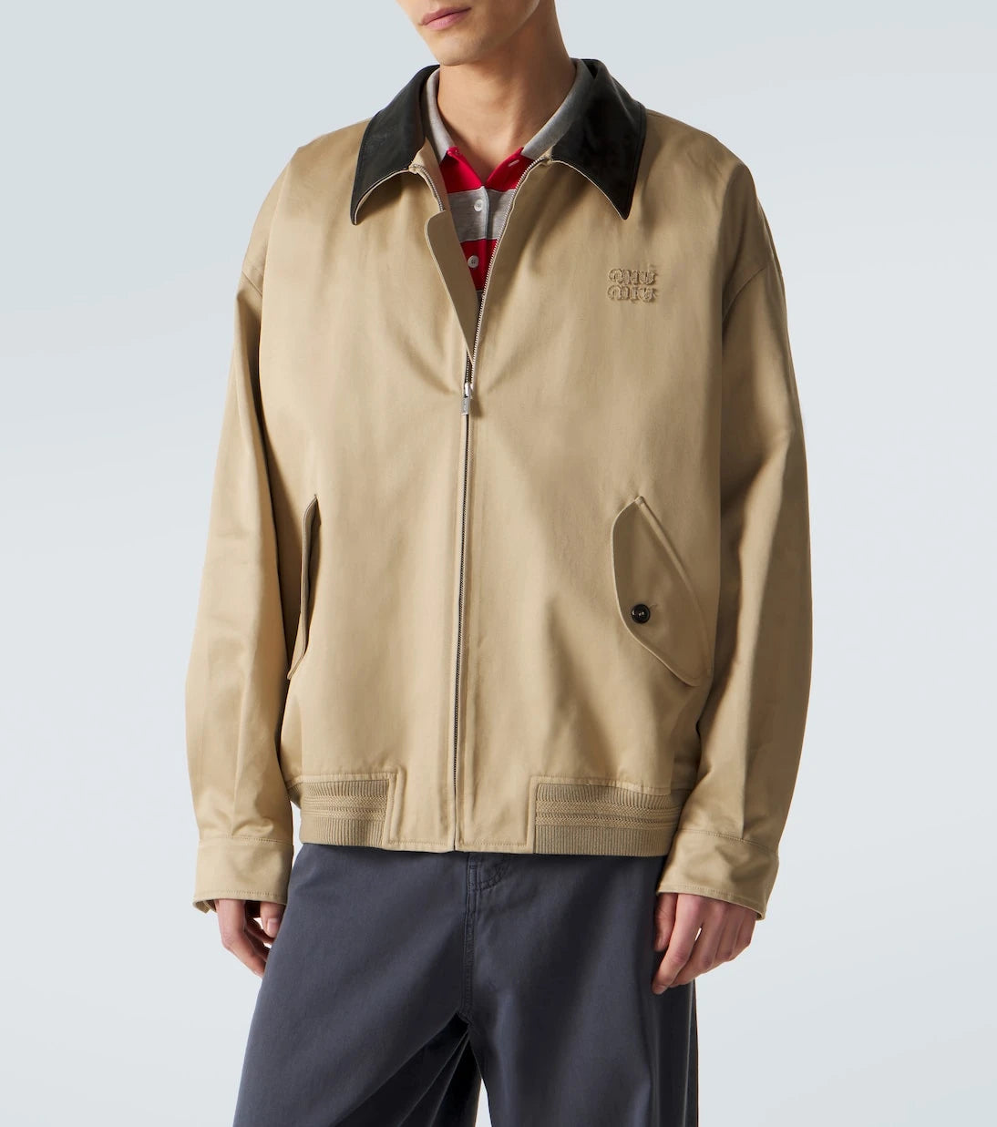 Miu Miu - Cotton twill blouson jacket