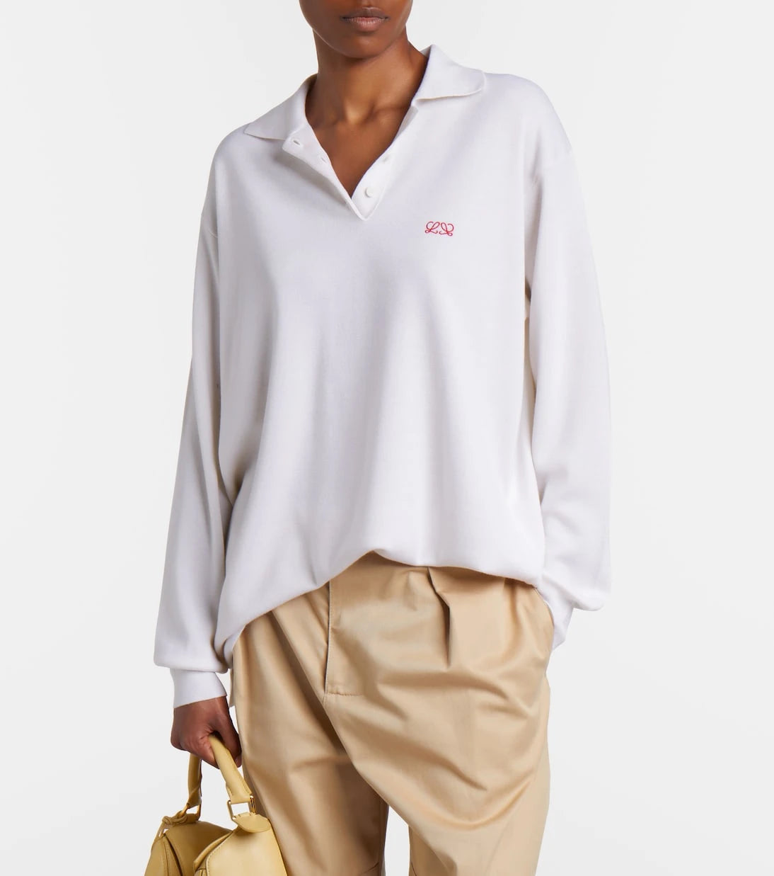 Loewe - Double L cashmere blend polo sweater