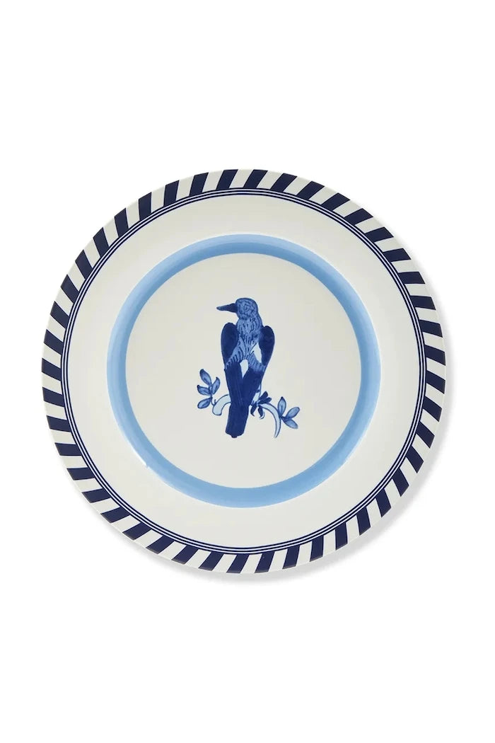 POLSPOTTEN kuş desenli düz tabak seti 27 cm (2 parça)