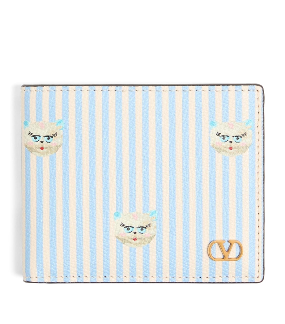 Valentino Garavani Calfskin Le Chat de la Maison Bifold Wallet