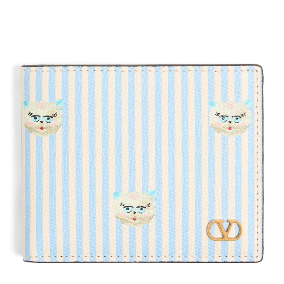Valentino Garavani Calfskin Le Chat de la Maison Bifold Wallet