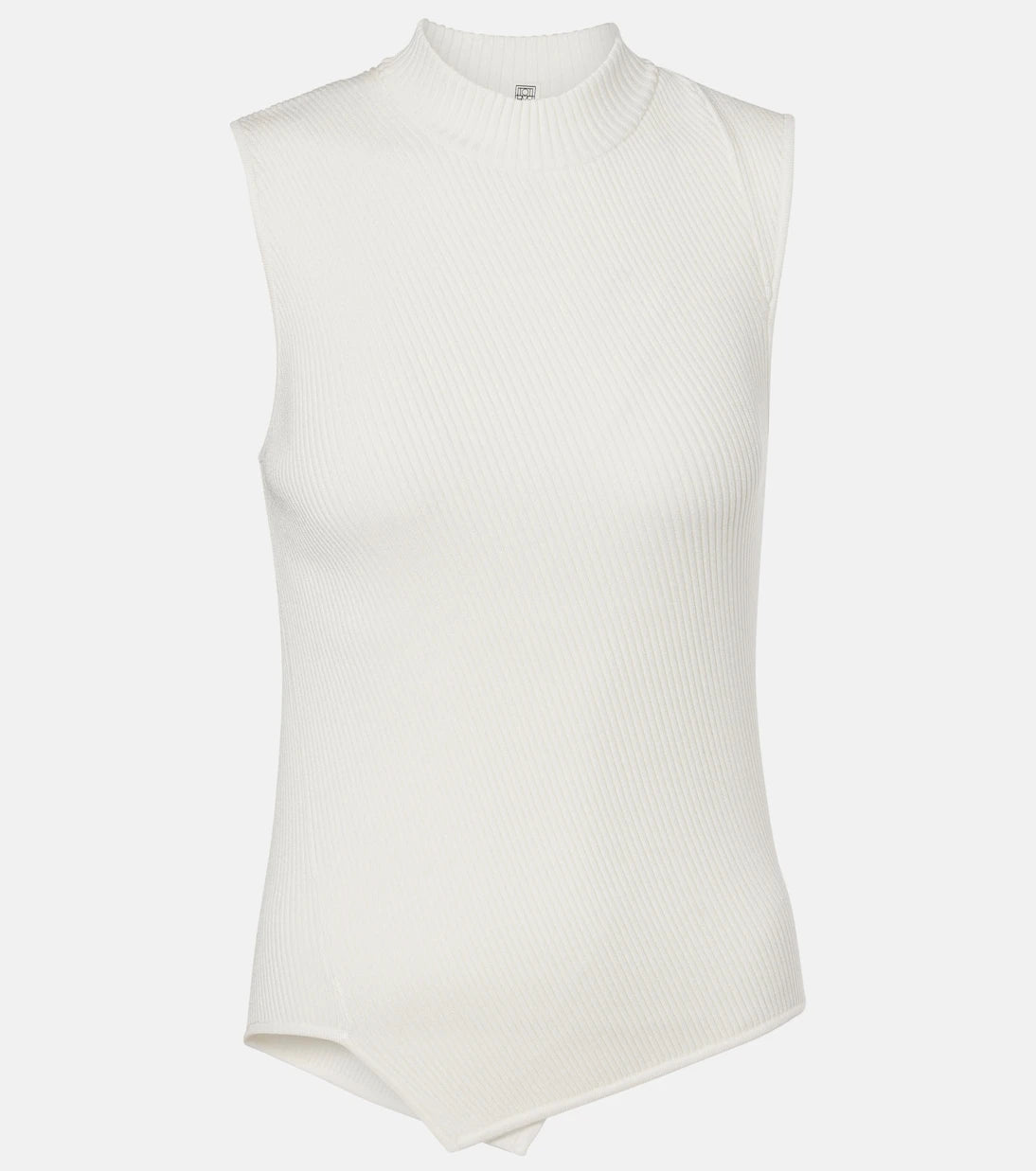 Toteme - Ribbed-knit asymmetric top