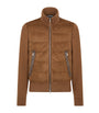 TOM FORD Brown Merino Wool-Suede Cardigan