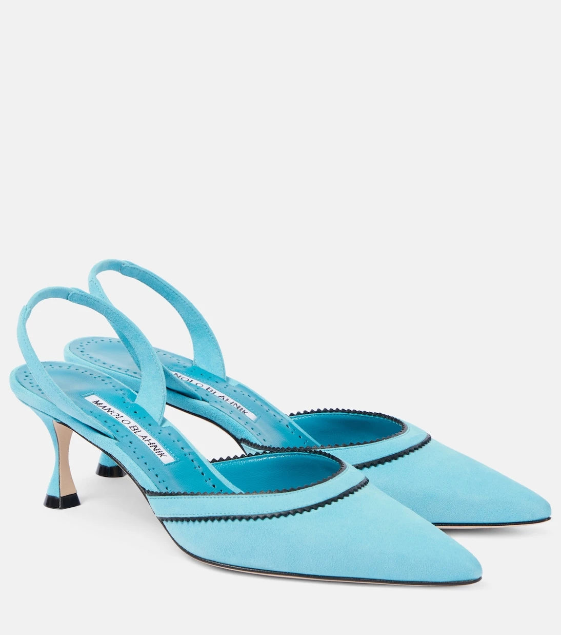 Manolo Blahnik - Brontiasli suede slingback pumps