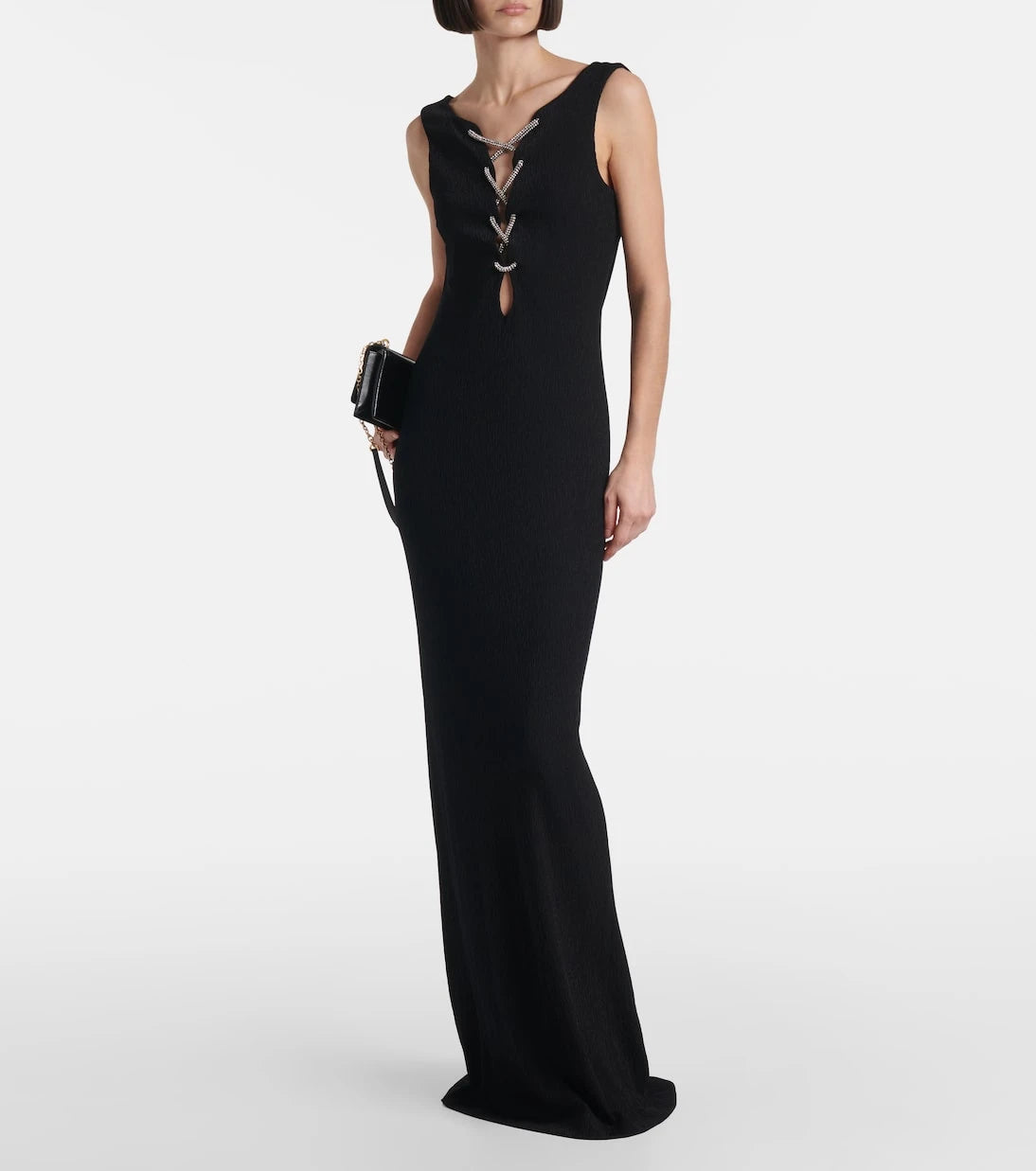Givenchy - Embellished cutout jersey gown