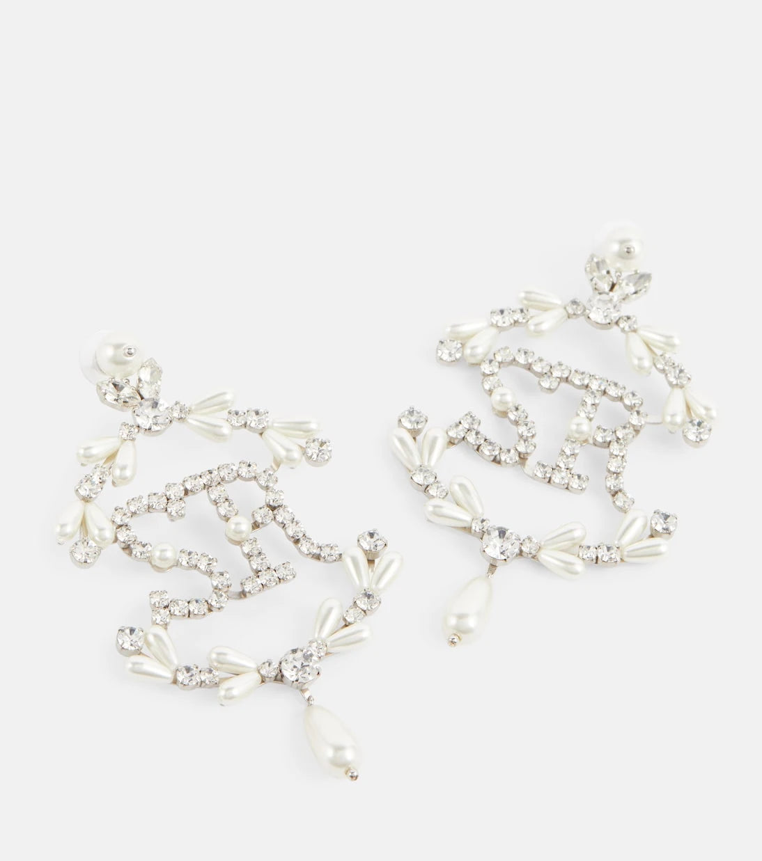 Simone Rocha - Crystal-embellished pearl earrings