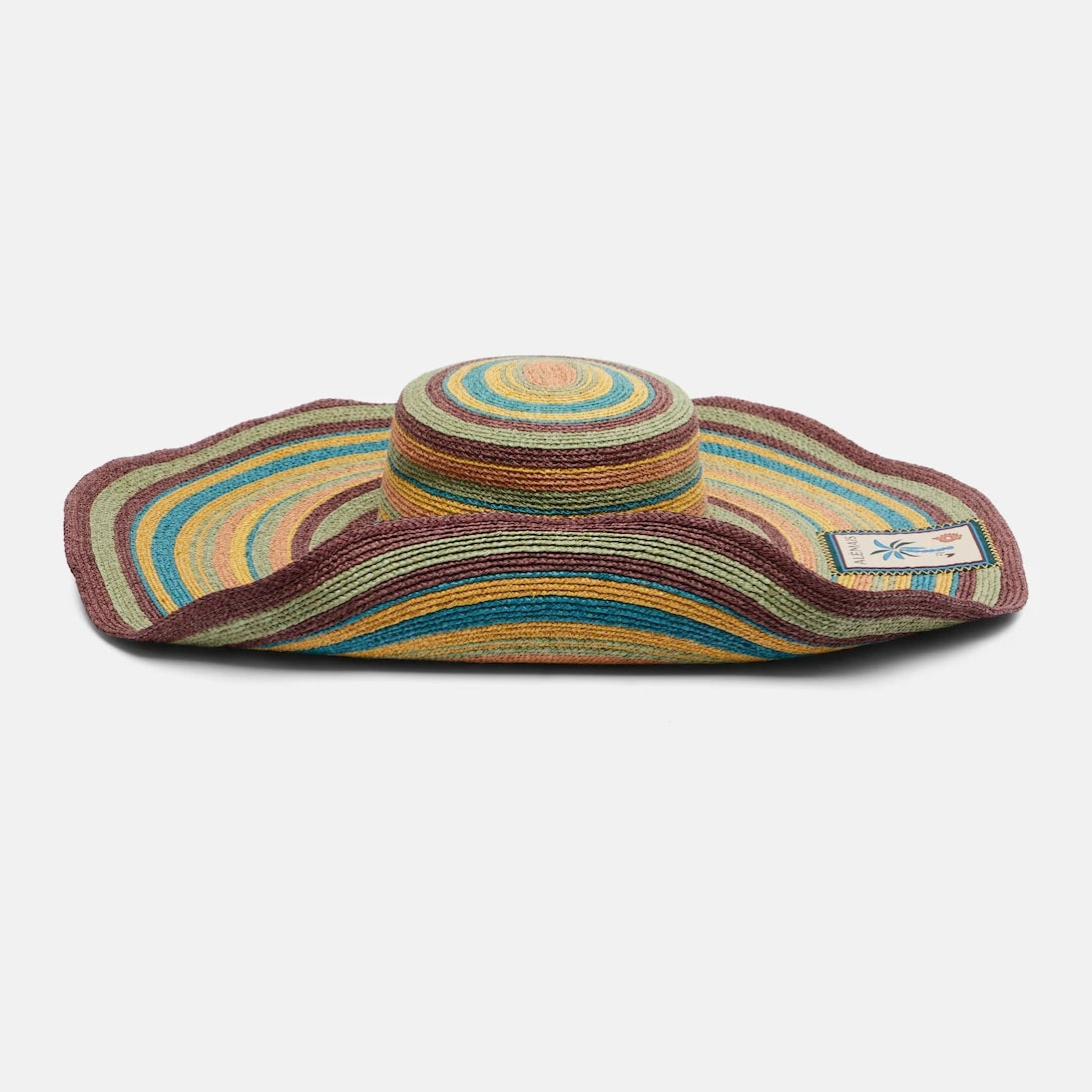 Alémais - Dusk striped raffia sun hat